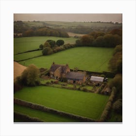 Aerial View Of A Farm 13 Canvas Print