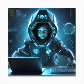 Cyborg Child Canvas Print