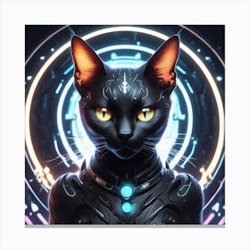 Futuristic Cat 1 Canvas Print