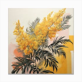 Abstraction with Mimosa flower Canvas Print