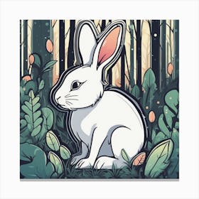 Rabbit In The Forest 83 Canvas Print