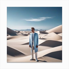 Man Standing In The Desert 30 Canvas Print