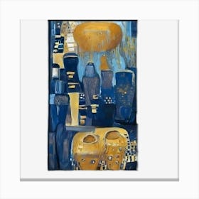 Blue And Gold Canvas Print