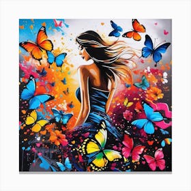 Butterfly Girl 11 Canvas Print