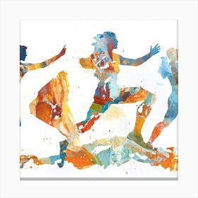 Running Silhouettes Canvas Print