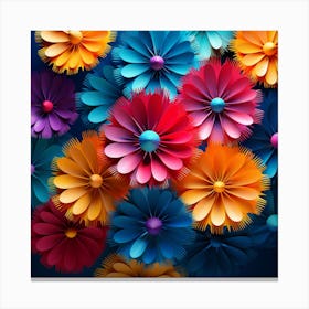 Paper Flowers 3 Canvas Print