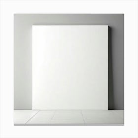 Mock Up Blank Canvas White Pristine Pure Wall Mounted Empty Unmarked Minimalist Space P (4) Canvas Print