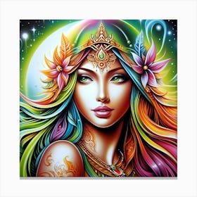 Rainbow Woman Canvas Print