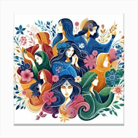 Women Of The Zodiac Canvas Print