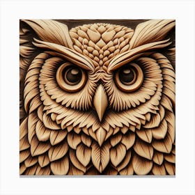 Owl Carving 4 Canvas Print