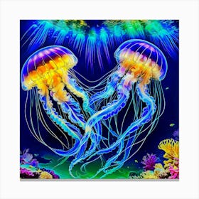 Jellyfish Painting Canvas Print