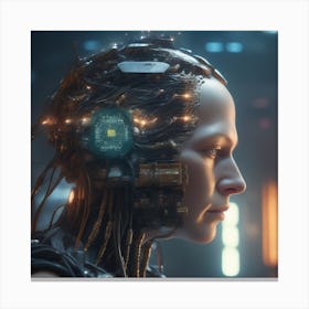 Cyborg Woman 110 Canvas Print