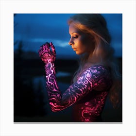 Glow In The Dark Painting Canvas Print
