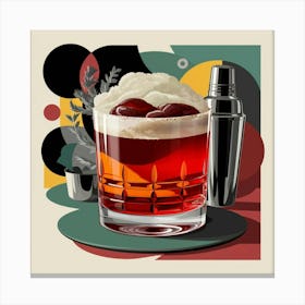 A Stunning Illustration Of A Classic Negroni Cockt 6pbwoz9vreercd7fgbcnug Mbk1n7outb2vbcw4n1znxa Canvas Print