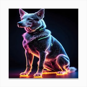 Dog neon Canvas Print