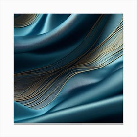 Blue Silk Background Canvas Print