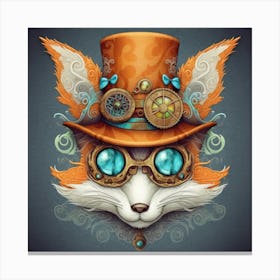 Steampunk Fox 3 Leinwandbild