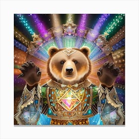 Bear Of The Rainbow Canvas Print