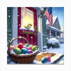 Easter Basket Canvas Print