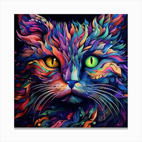 Colorful Cat 5 Canvas Print