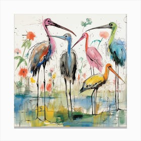 Four Birds Canvas Print