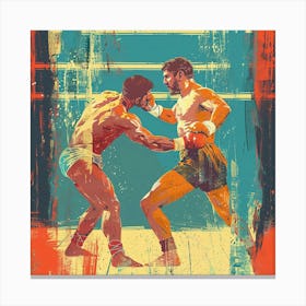 A Greco Roman Wrestling Lofi Illustration 1719334408 4 Canvas Print