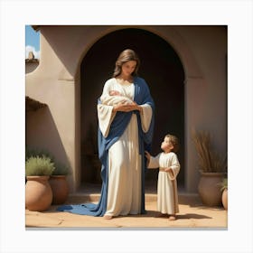 Jesus With Child Canvas Print