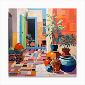 Moroccan Pots Canvas Print