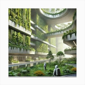 Venusian Enclave Vertical Garden Converted Canvas Print