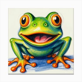 Frog Drawing 8 Canvas Print