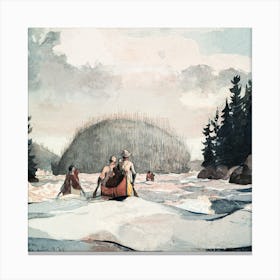 Canoeists Canvas Print