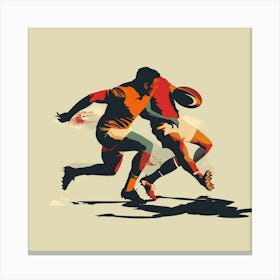 Rugby Player Running 4 Canvas Print