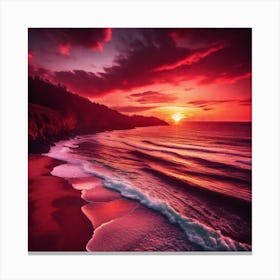 Sunset On The Beach 828 Canvas Print