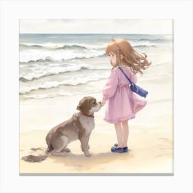 A Picture Of A Little Girl Playing With Her Optimized Canvas Print