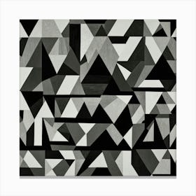 Black and White Abstract Art 166 Canvas Print