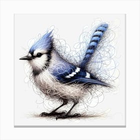 Bluejay ~Reimagined 13 Canvas Print