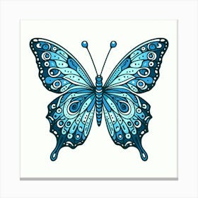 Blue Butterfly 1 Canvas Print