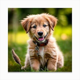 Golden Retriever Puppy Canvas Print