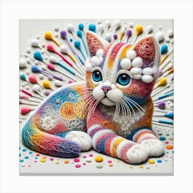 Creative Feline Cat Artwork 53 Canvas Print