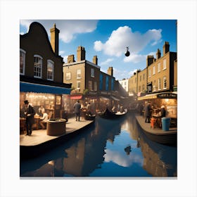 An Artistic Portrayal Of Camden Market That Incorporates Surreal Elements london Canvas Print