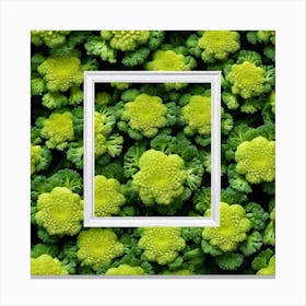 Green Broccoli Frame Canvas Print