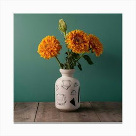 Vase With Flowers Canvas Print