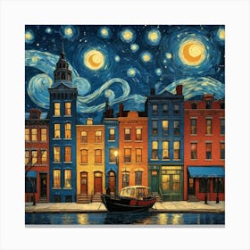 New York city Starry Night Canvas Print