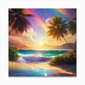 Sunset On The Beach 26 Canvas Print
