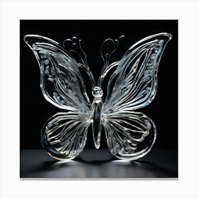 Butterfly Glass Sculpture Canvas Print
