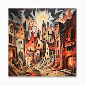 13th of February 1945. Firestorm. The Air Raid. Canvas Print
