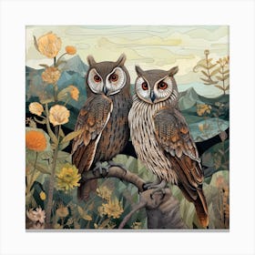 Bird In Nature Eastern Screech Owl 2 Canvas Print