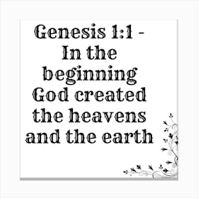 Genesis 1:1 Canvas Print