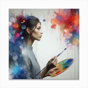 Female artist Canvas Print