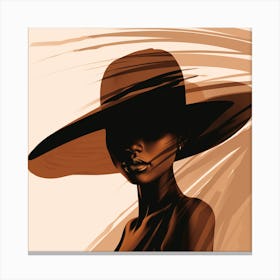 Portrait Of A Woman In A Hat 11 Canvas Print